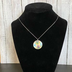 Vintage 60s-70s holographic sterling necklace